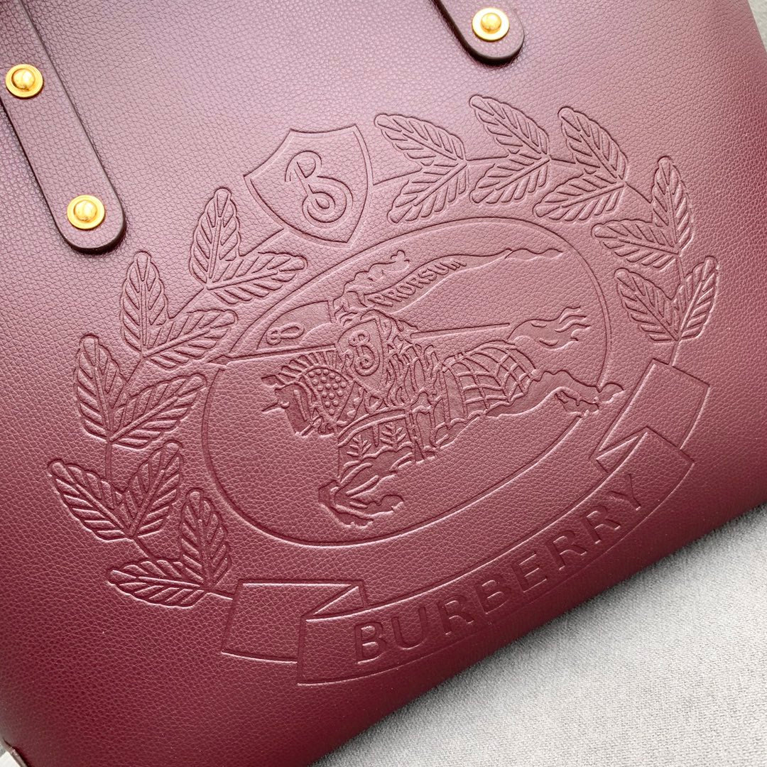 Burberry - Новинка - Винтаж - Ретро - Сумка-тоут - Бордовая