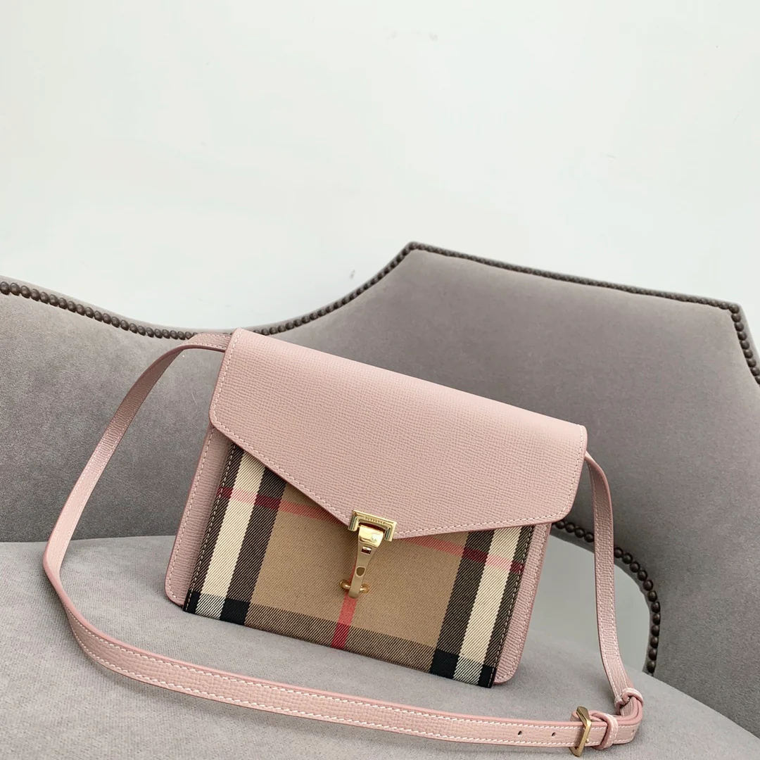 Сумка через плечо Burberry House в клетку - розовая