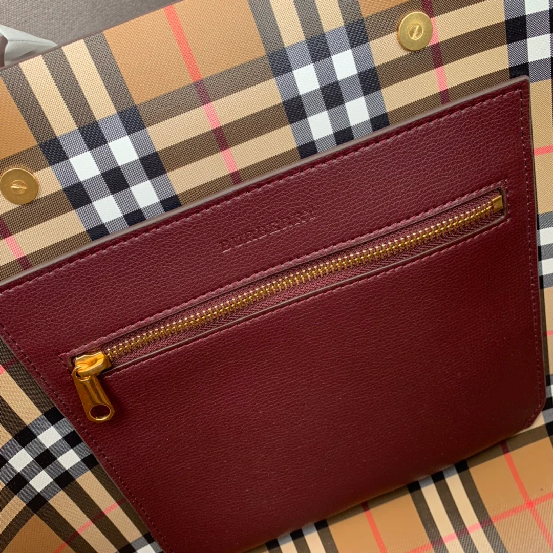 Burberry - Новинка - Винтаж - Ретро - Сумка-тоут - Бордовая