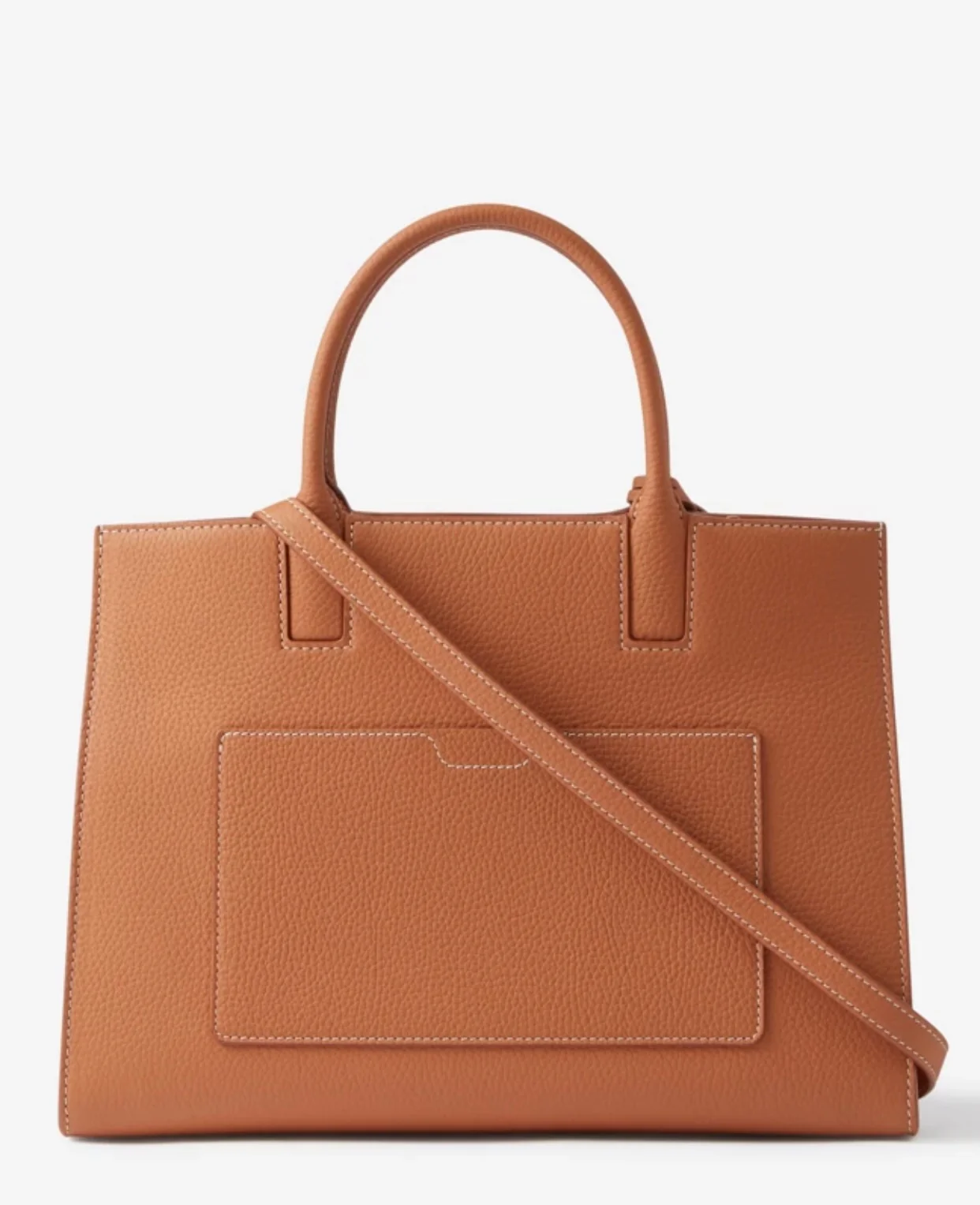 Сумка-тоут Burberry Frances из зернистой кожи, коричневая, 32 см.