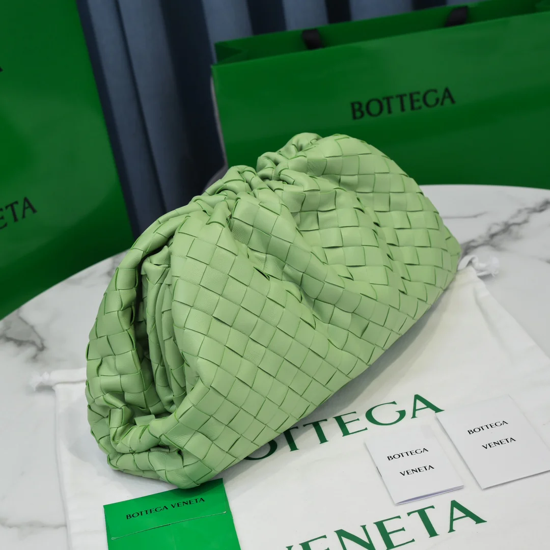 BV - Крупная клетчатая тканая сумка - Большая облачная сумка - 38x20x8 см - 5 см - 8