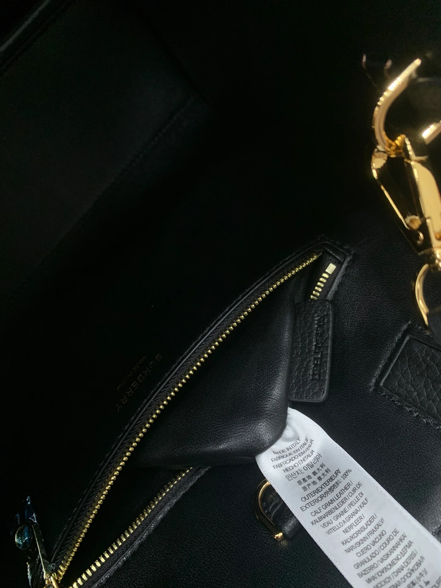 Сумка-тоут Burberry Frances из зернистой кожи - черная - 32 см