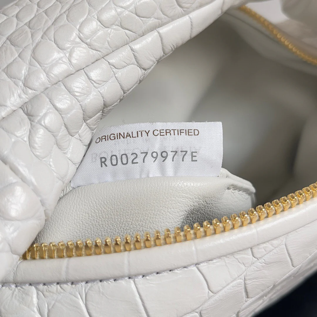 Сумочка BV Jodie из крокодиловой кожи - Мини - Белая