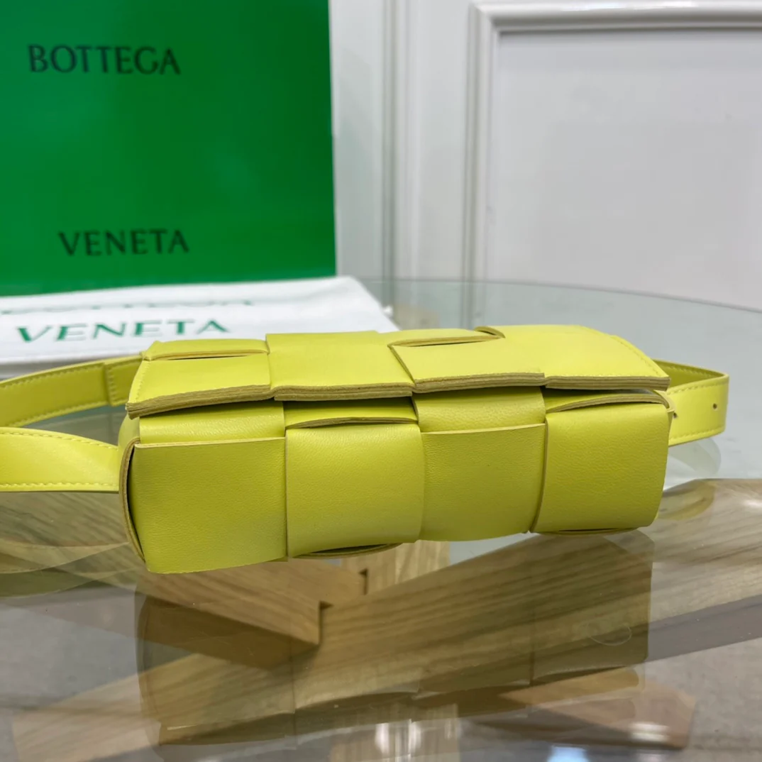 Поясная сумка BV из плетеной ткани, овечья кожа, 17-5-9-5-5 см