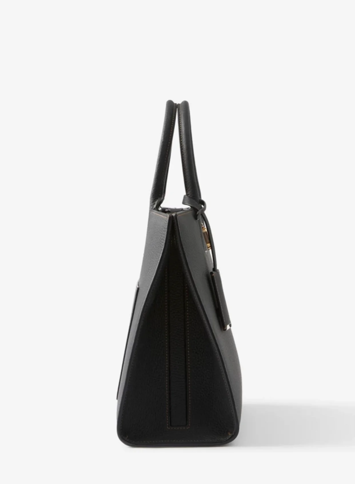 Сумка-тоут Burberry Frances из зернистой кожи - черная - 32 см