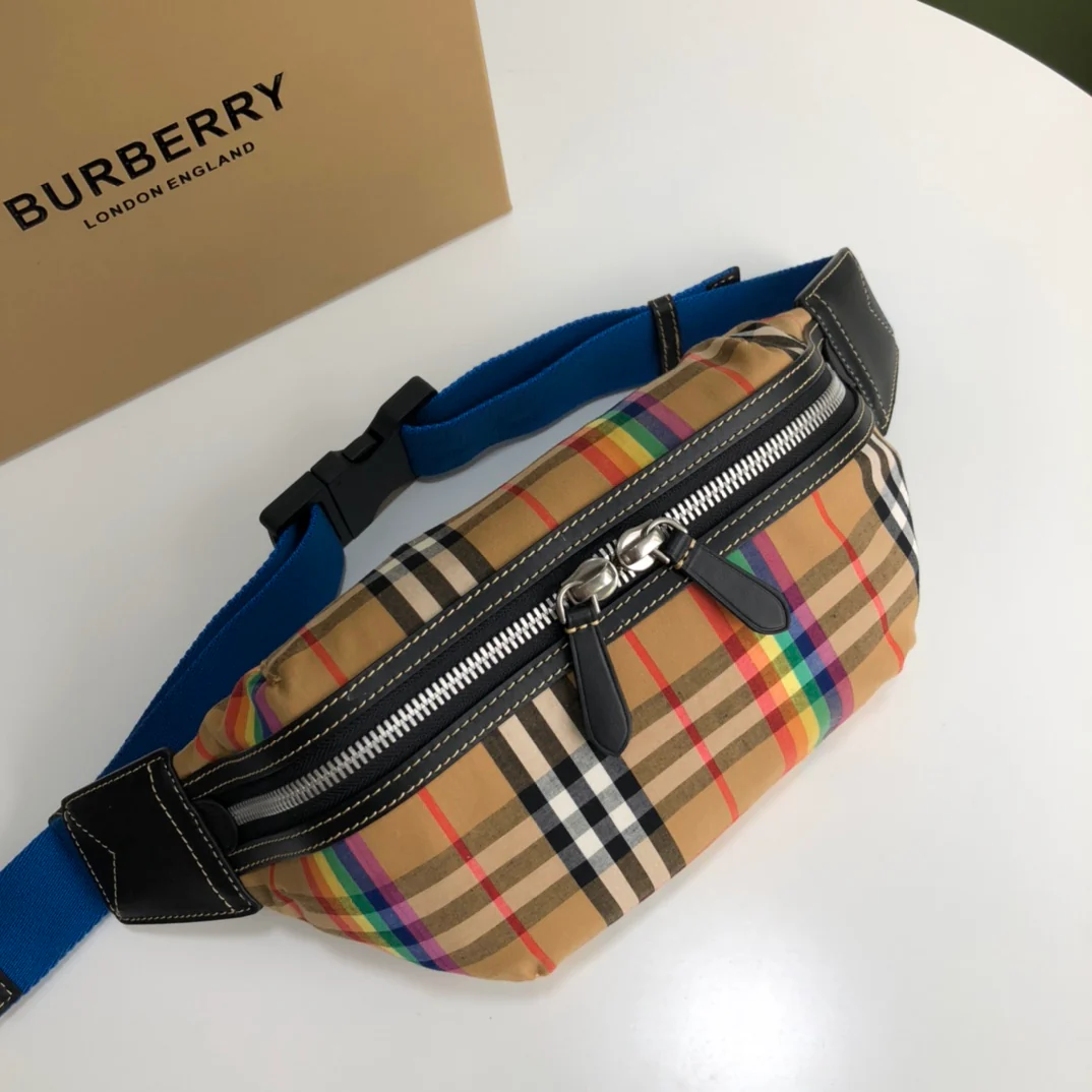 Поясная сумка Burberry Classic Check Rainbow Color Block