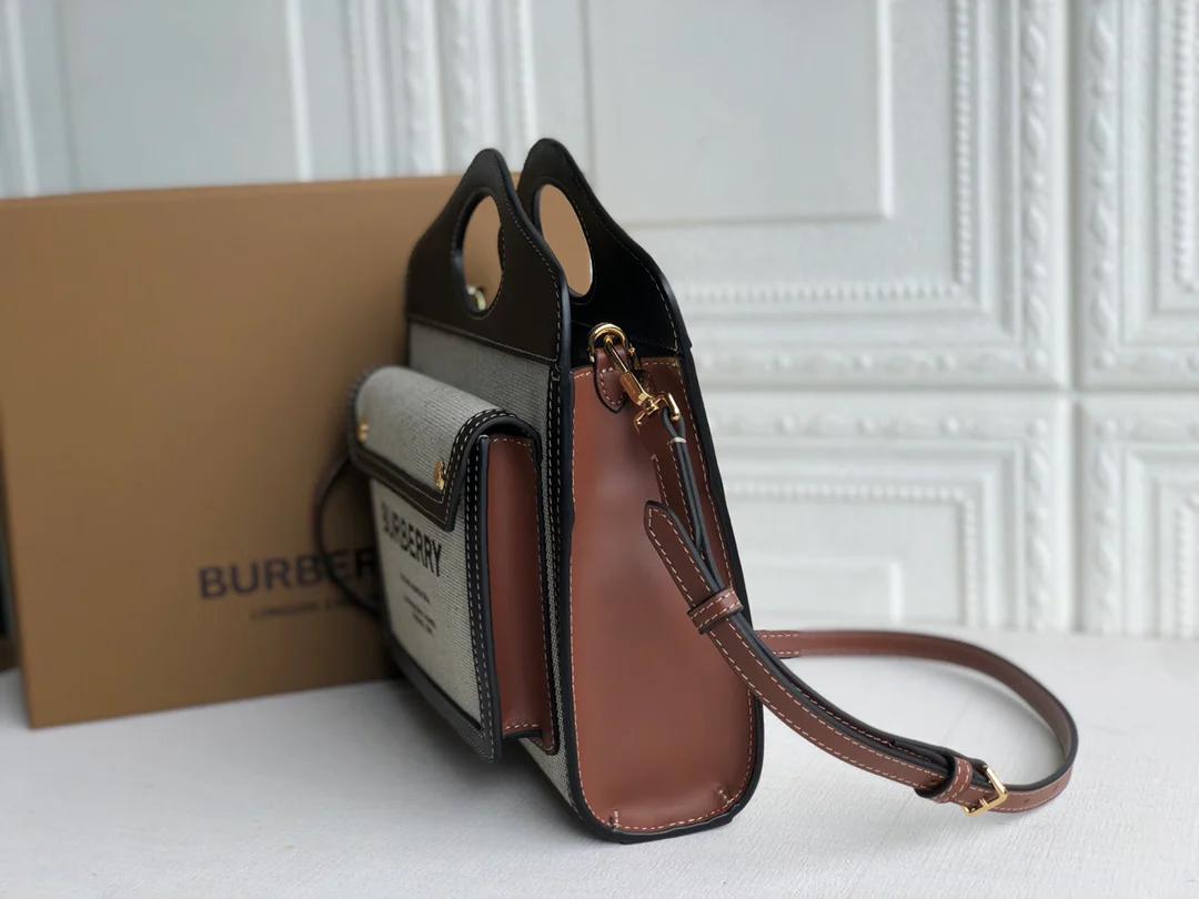 Холщовая сумка-тоут Burberry - Черная - 1