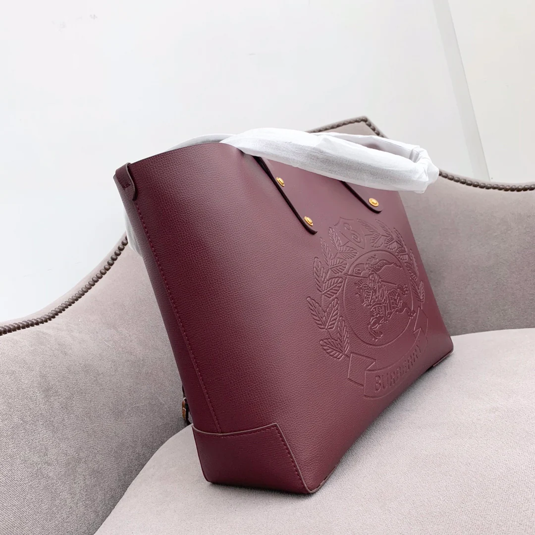 Burberry - Новинка - Винтаж - Ретро - Сумка-тоут - Бордовая