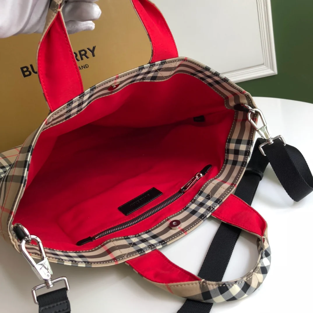 Винтажная полосатая сумка-тоут Burberry