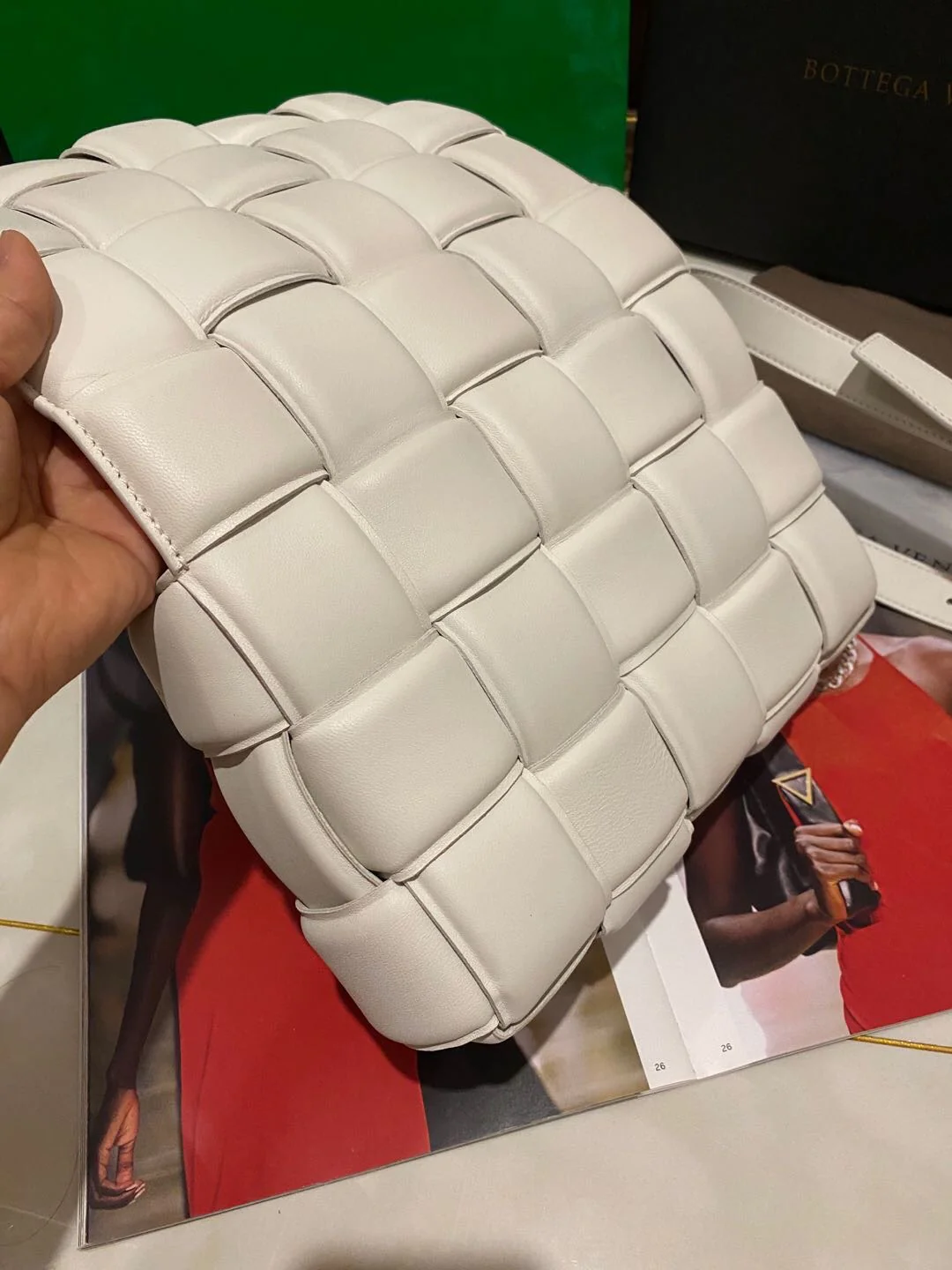 Чехол для кассет BV из плетеной кожи/держатель для карт/яичная кожа/25х15х4 см/1