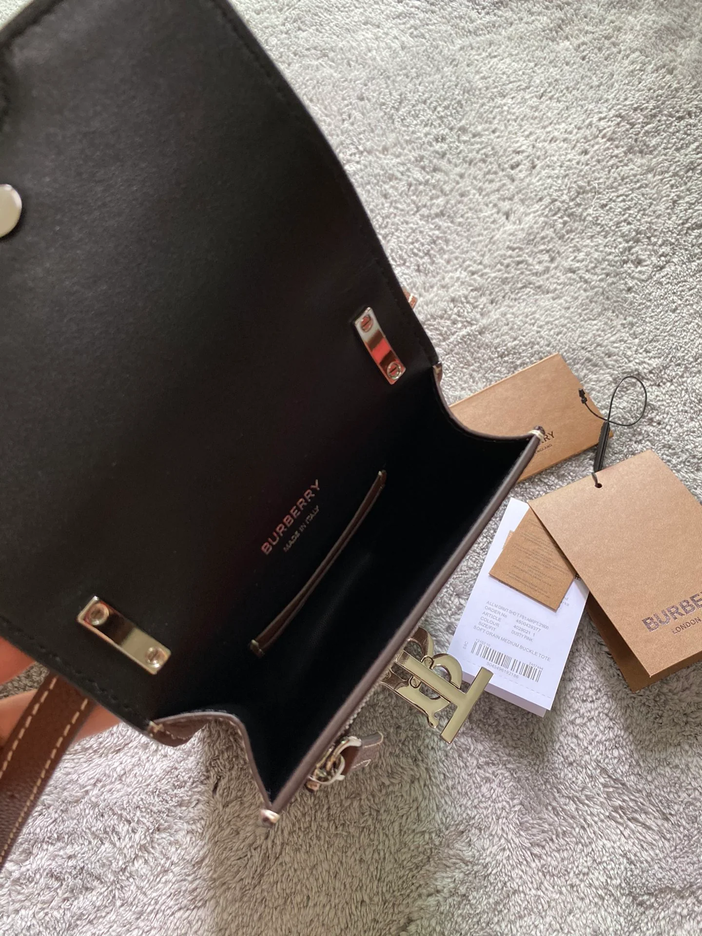 Сумка Burberry Robin - Чехол для телефона - Коричневая с золотой фурнитурой