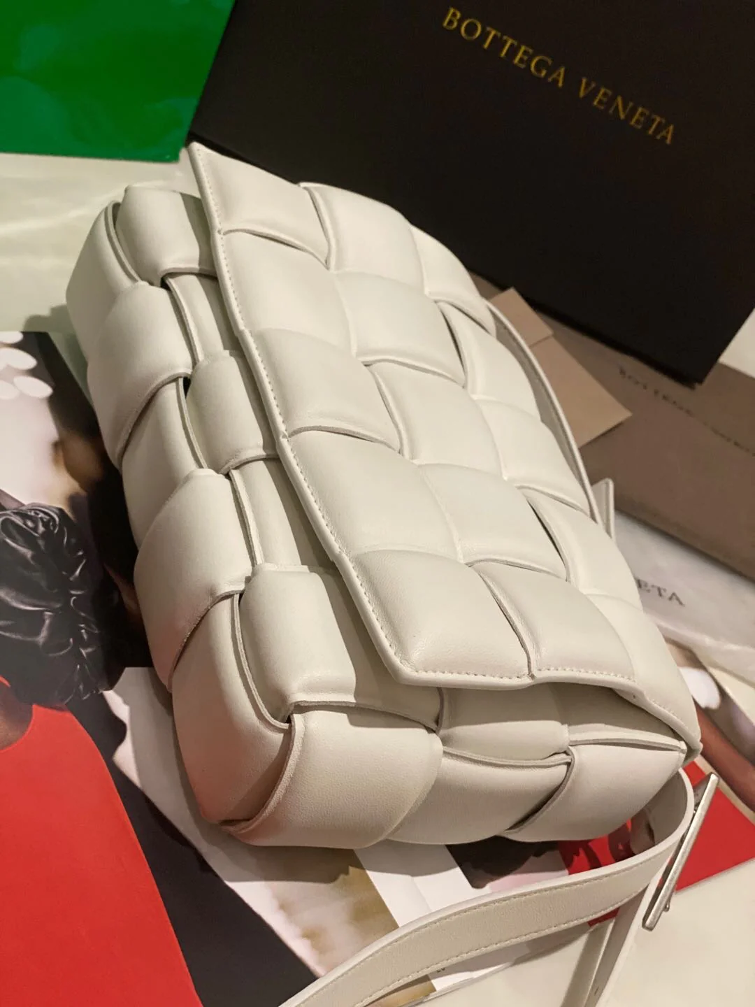 Чехол для кассет BV из плетеной кожи/держатель для карт/яичная кожа/25х15х4 см/1