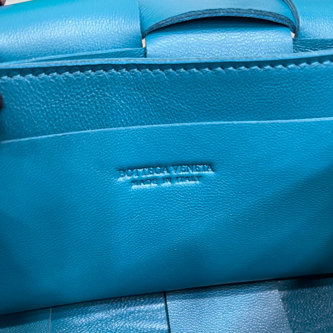 Поясная сумка BV из плетеной ткани, овечья кожа, 17 см, 5х9 см, 3 см.