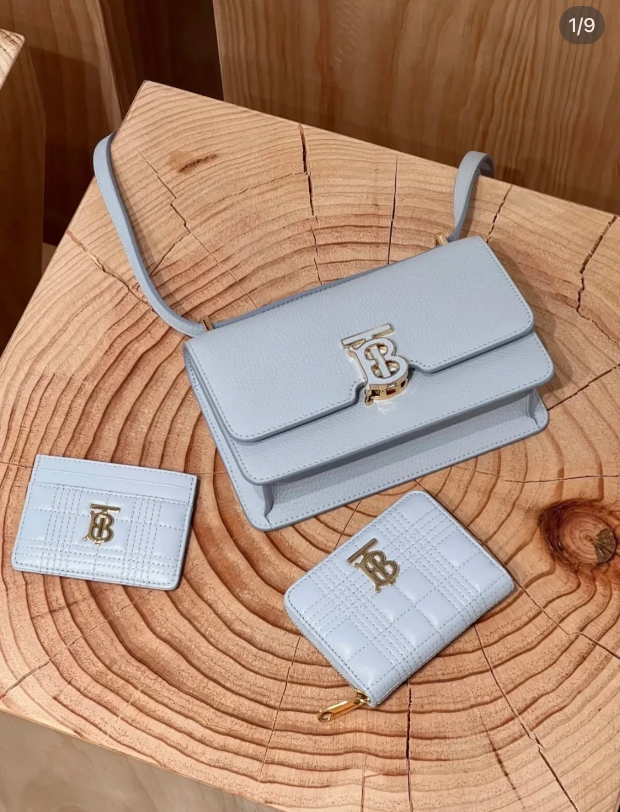 Сумка Burberry Robin - кроссбоди/клатч - светло-голубая