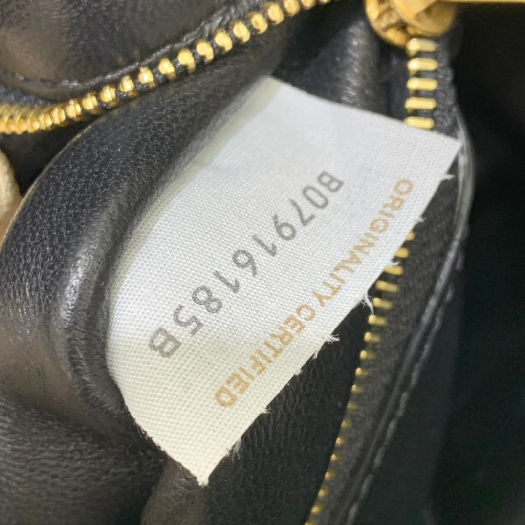 Сумка-мешок для кассет BV из плетеной кожи/подушка/телячья кожа/26x18x8 см/7