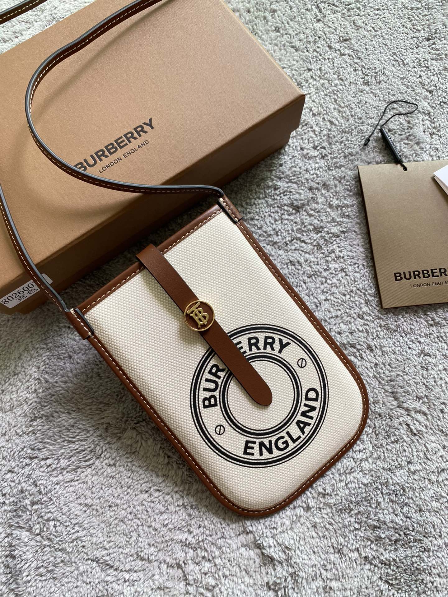 Сумка для телефона Burberry с буквами из холста