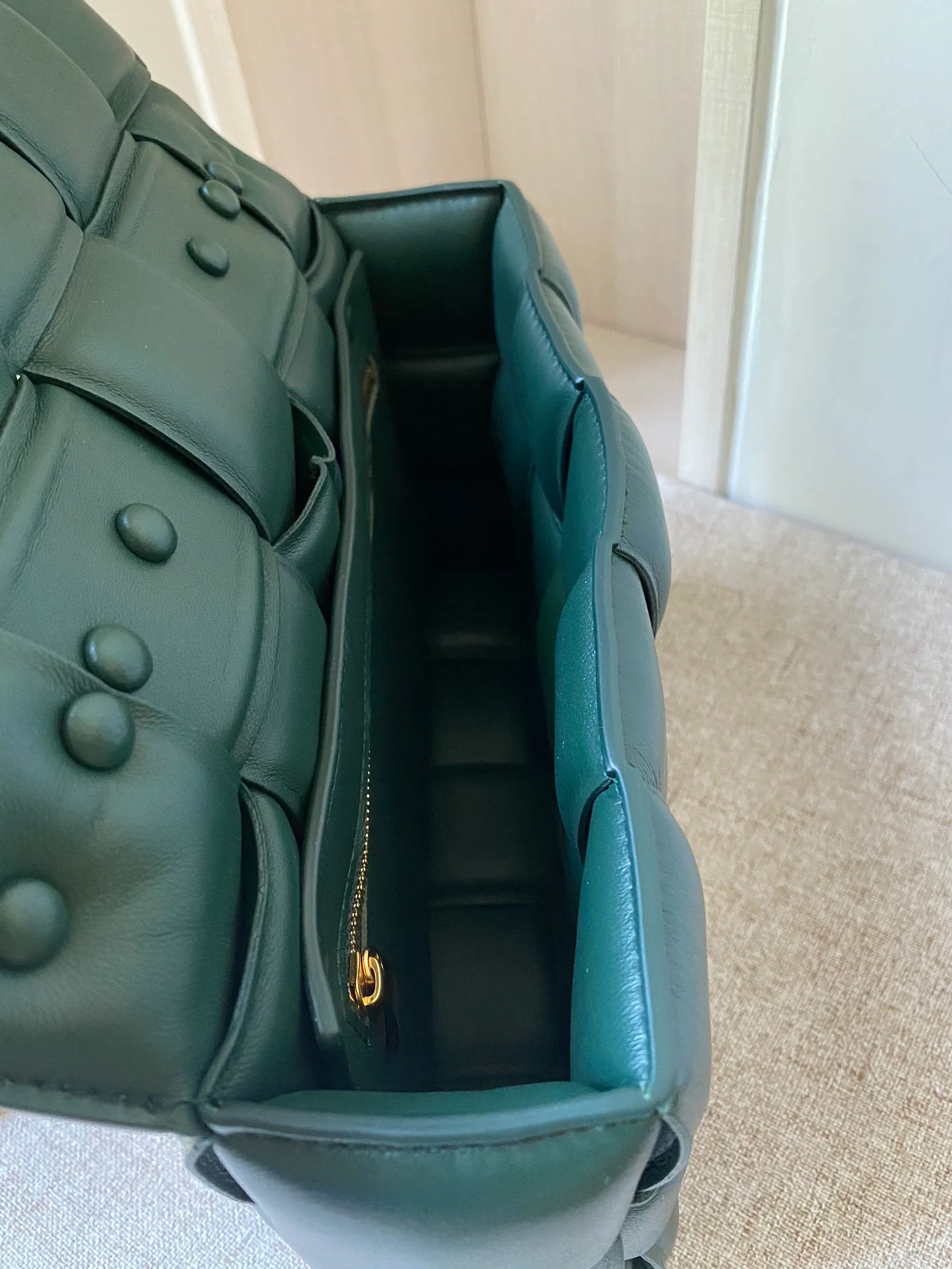 Плетеная сумка BV с кассетой, квадратная сумка на цепочке, 27х10х18 см.