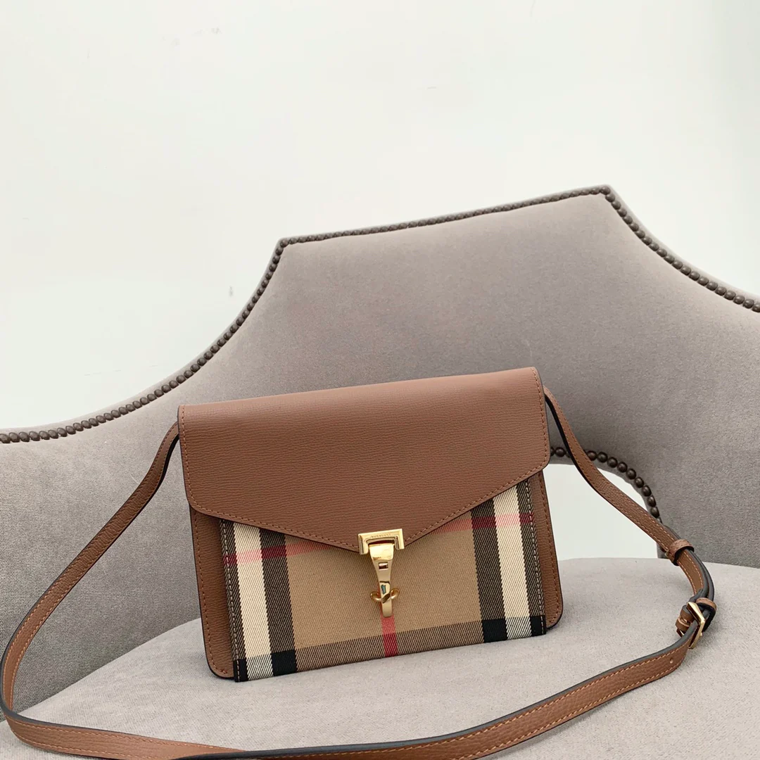 Сумка через плечо Burberry House в клетку - коричневая