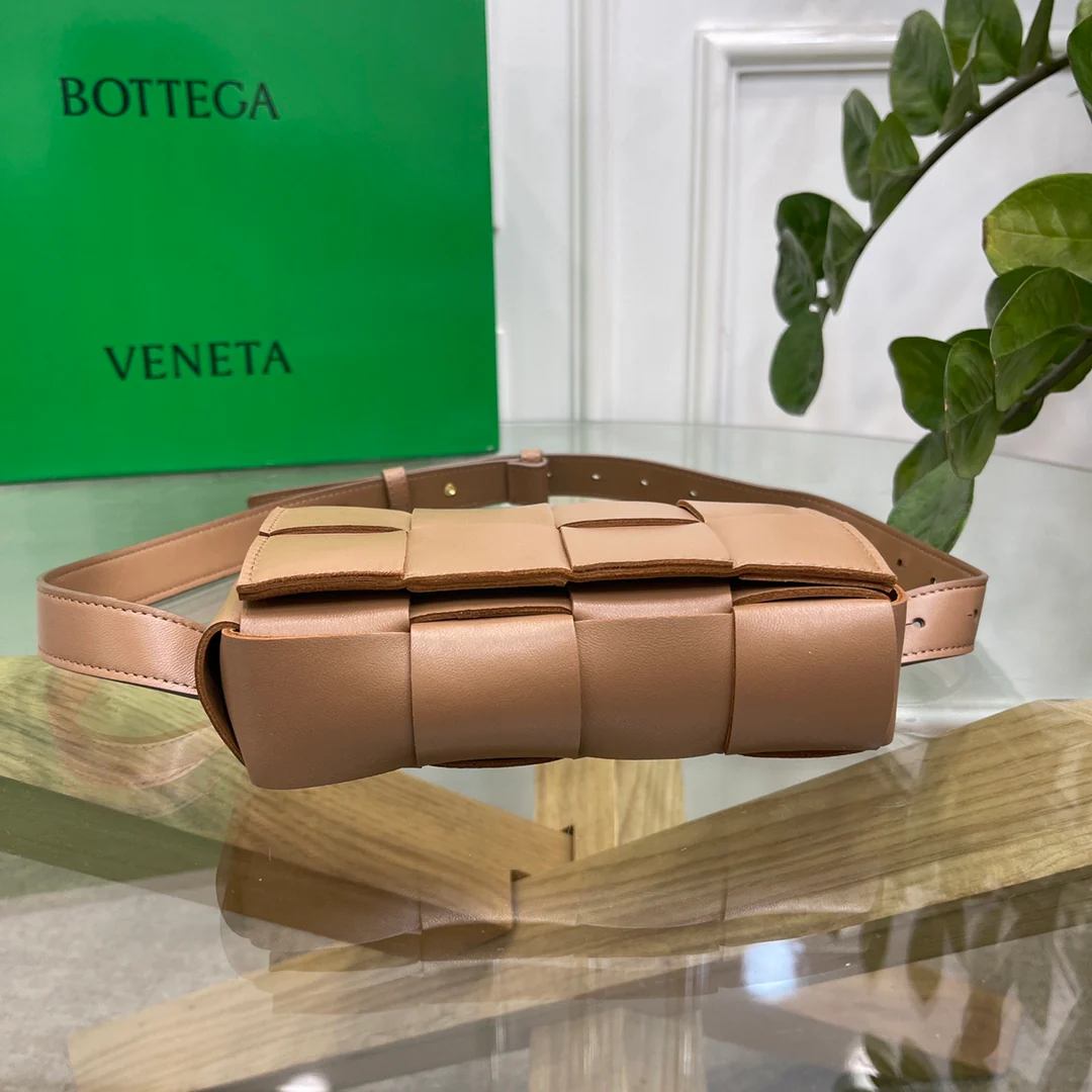 Поясная сумка BV из плетеной ткани, овечья кожа, 17,5х9,5х5 см, 2 шт.