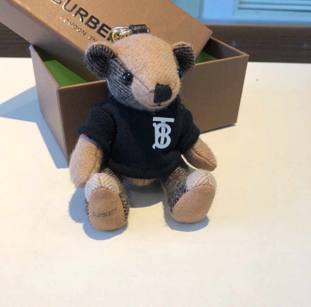 Burberry - Подвеска в виде медведя для толстовки - Черная