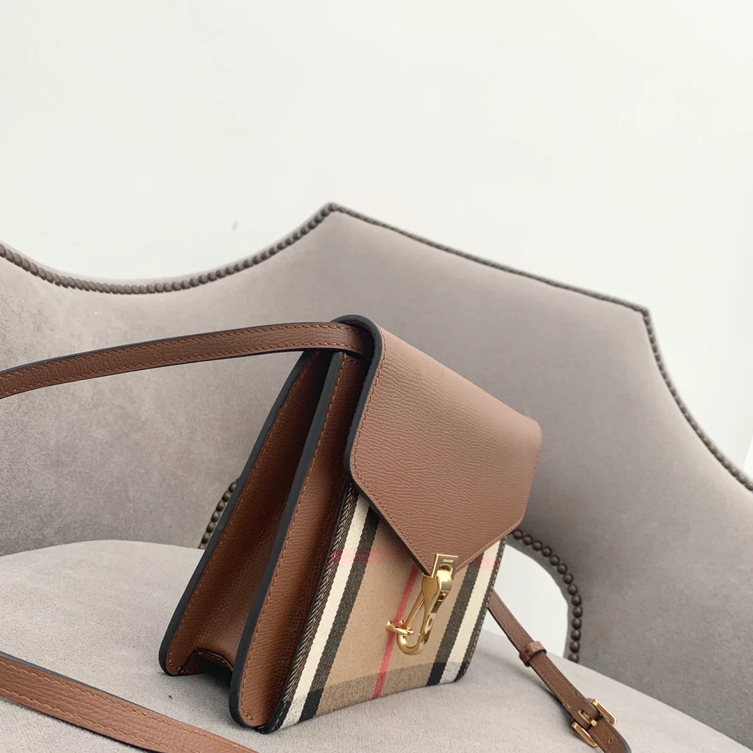 Сумка через плечо Burberry House в клетку - коричневая