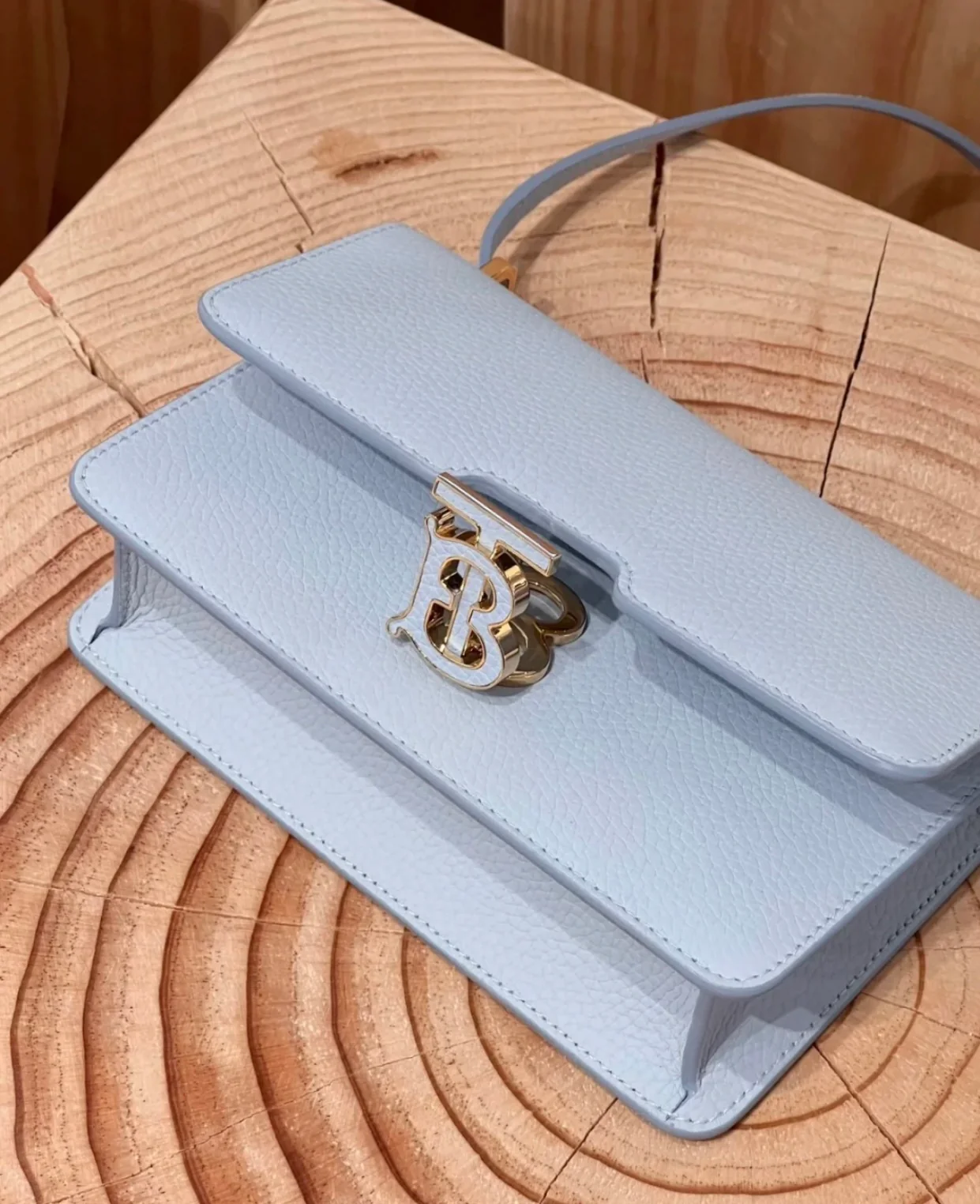 Сумка Burberry Robin - кроссбоди/клатч - светло-голубая