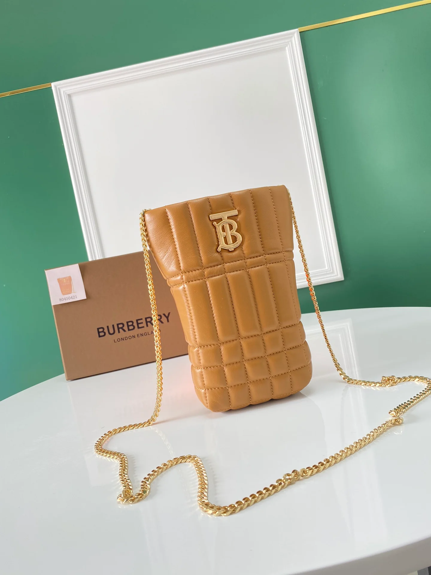 Сумка Burberry Lola, абрикосовый цвет.