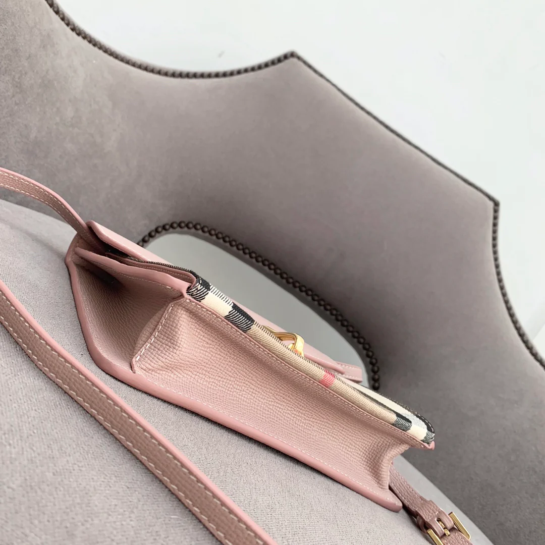 Сумка через плечо Burberry House в клетку - розовая