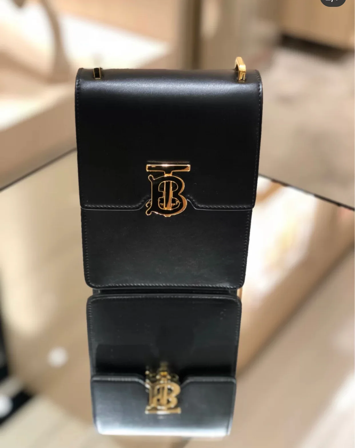 Burberry - Сумка для телефона - Сумка через плечо - Черная - 1