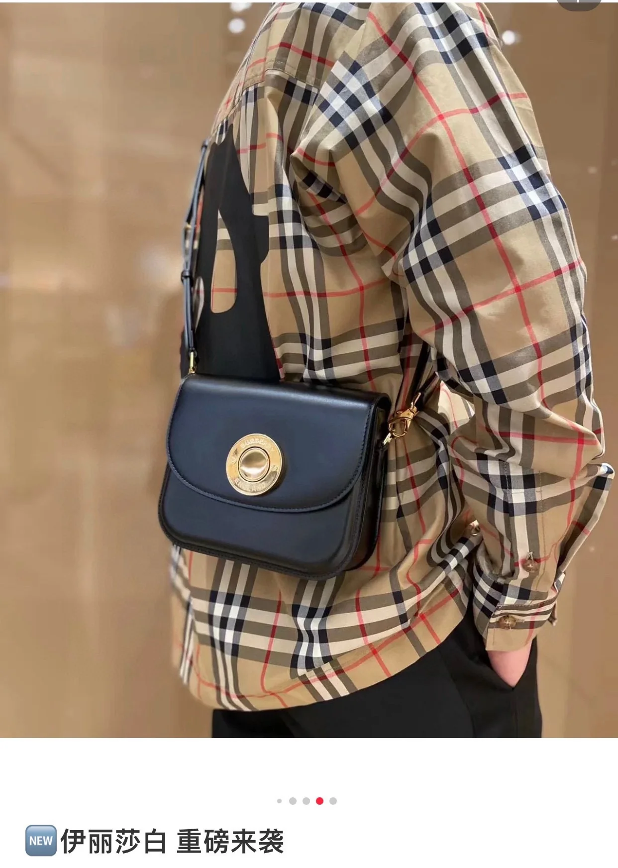 Сумка Burberry Elizabeth, маленькая, черная.