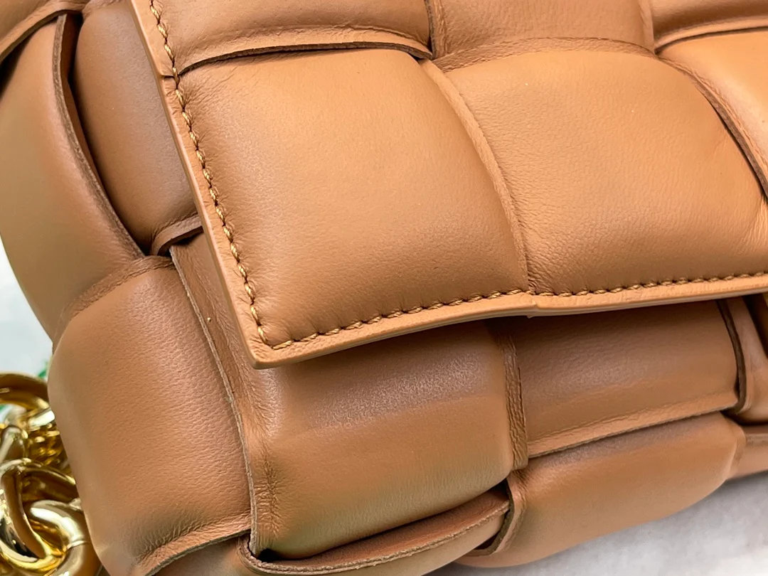 Плетеная сумка BV в виде кассеты, квадратная сумка на цепочке, из овечьей кожи, 27х10х18 см, 3 шт.