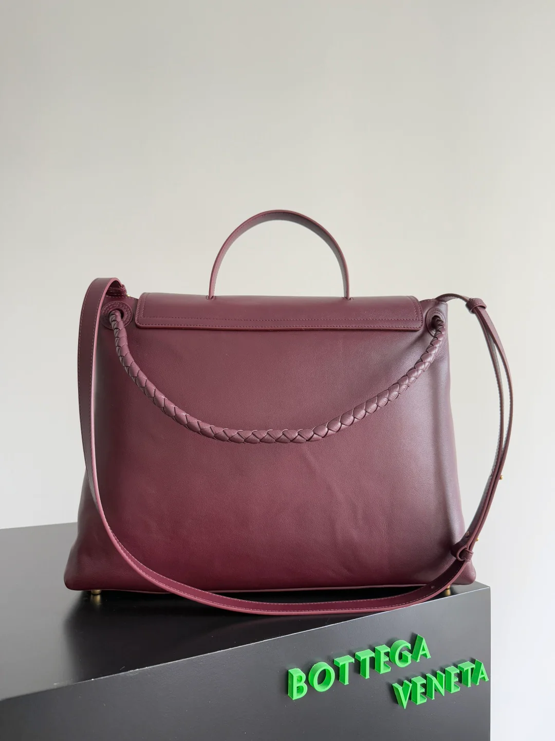 Сумка BV-ciao Double-Flap Handbag - Большая - Бордовая - 1