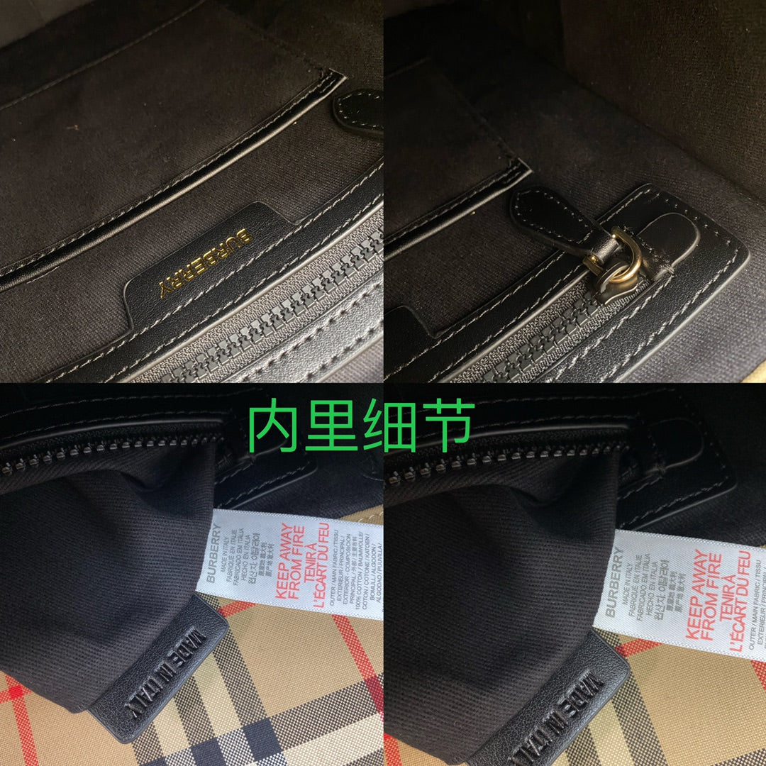 Рюкзак Burberry в клетку - квадратная форма, стиль преппи - Рюкзак