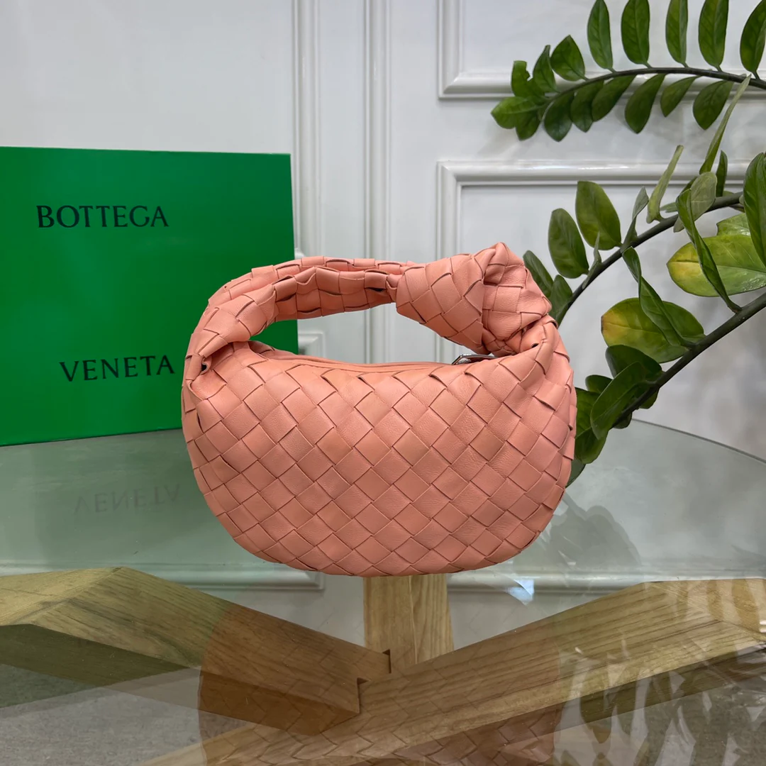 Плетеная круглая сумка-хобо BV Jodie с узлом - Размер 27x22x3 см - 15