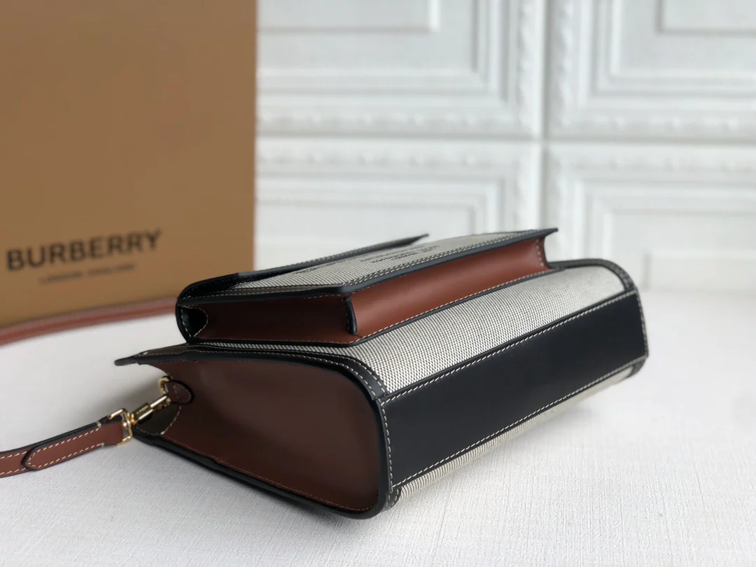 Холщовая сумка-тоут Burberry - Черная - 1