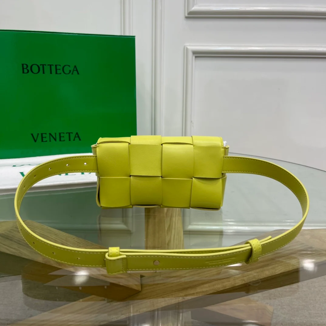 Поясная сумка BV из плетеной ткани, овечья кожа, 17-5-9-5-5 см