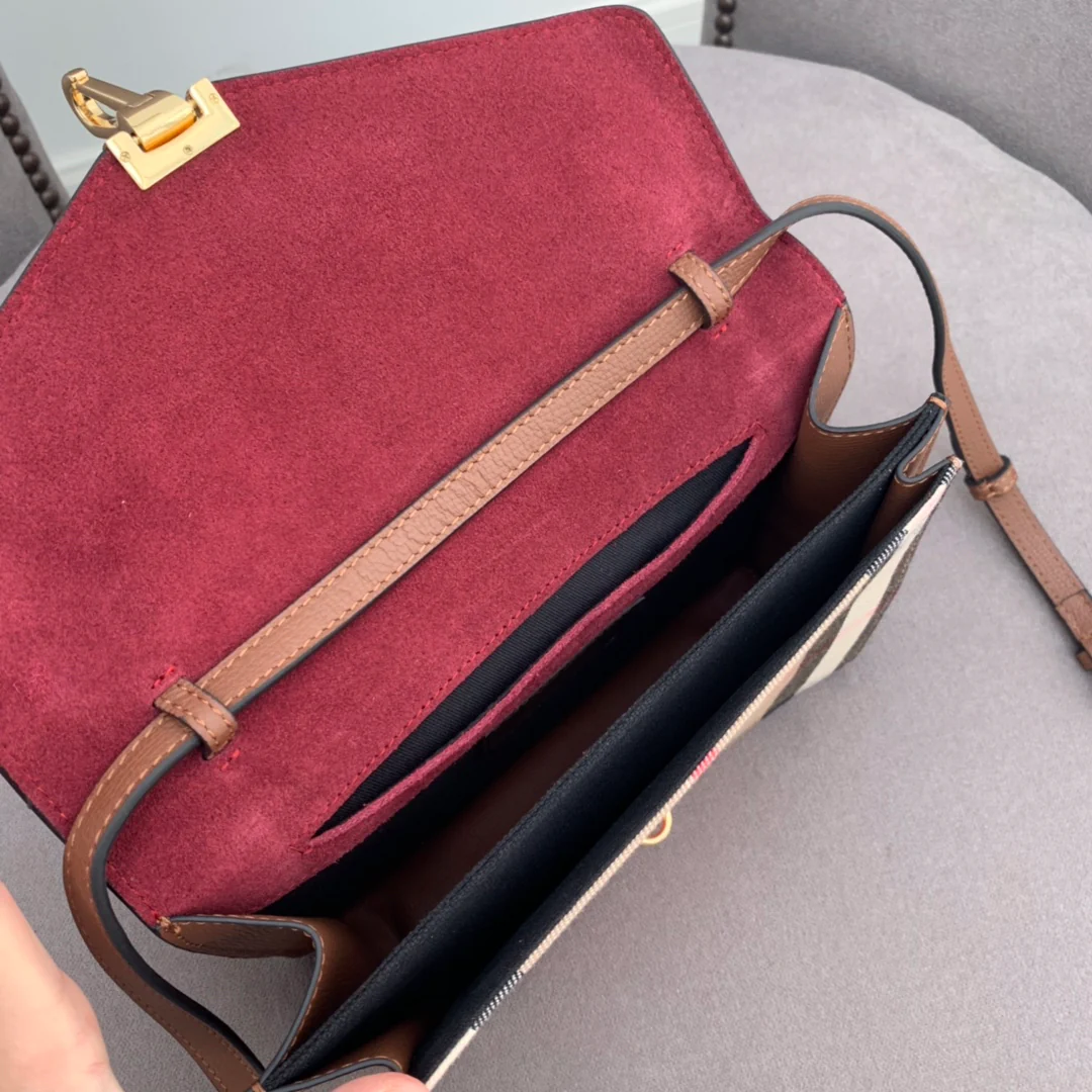 Сумка через плечо Burberry House в клетку - коричневая