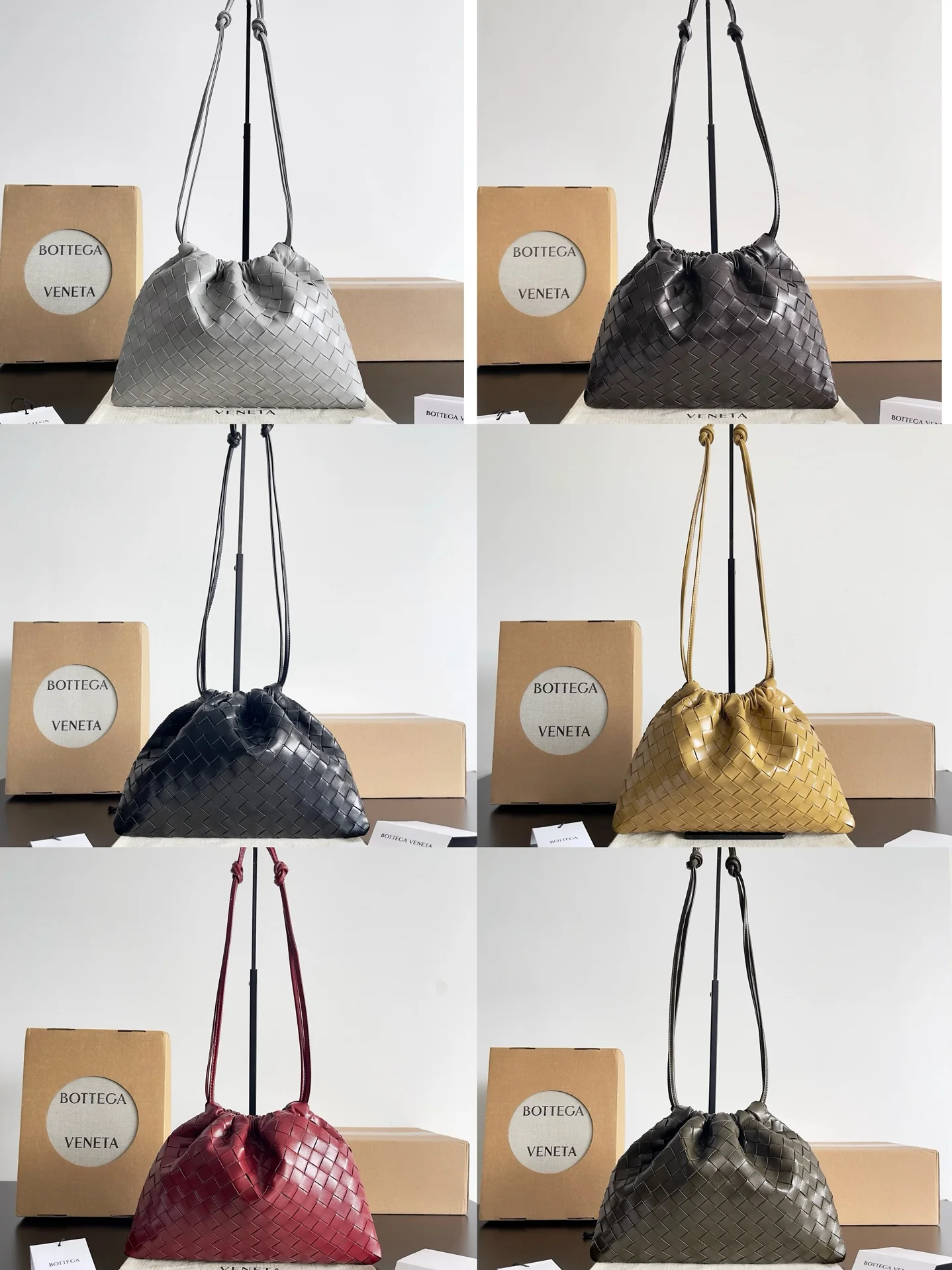 Сумка через плечо BV на завязках - черная