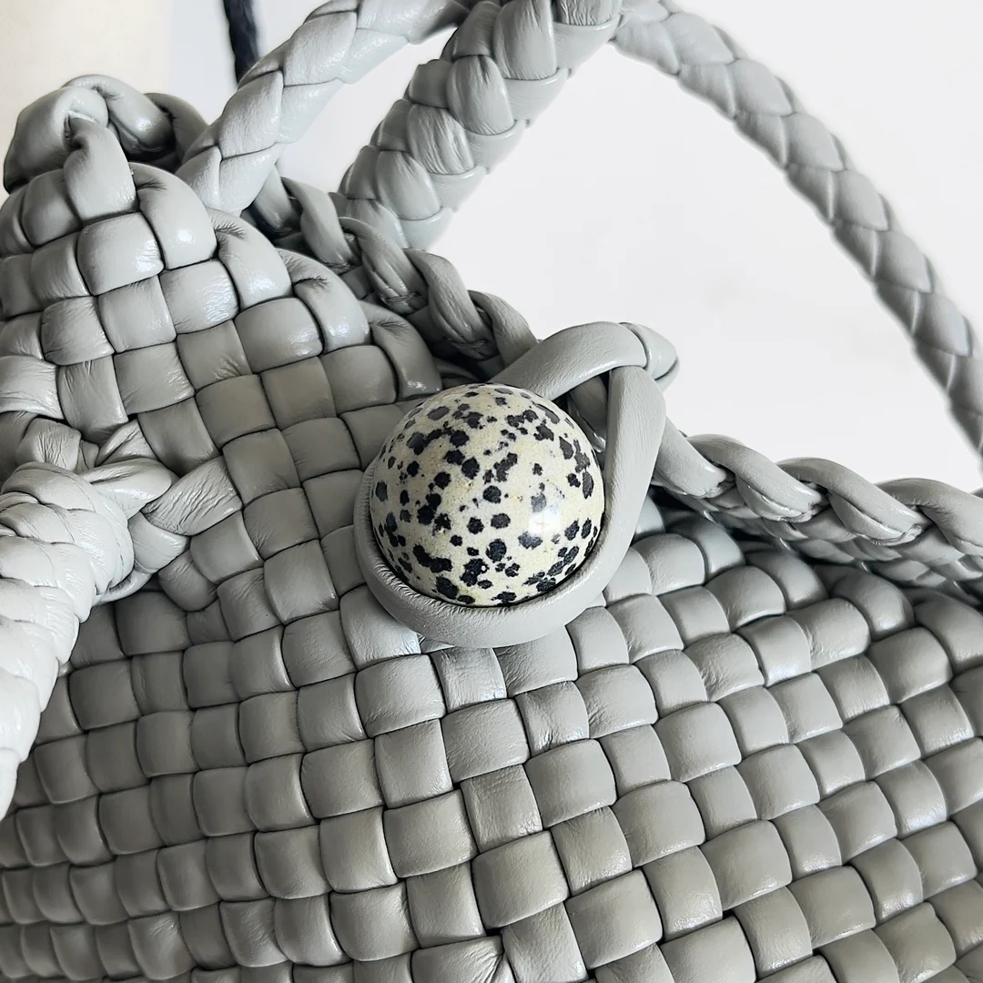 BV - Плетеная сумка - Оранжево-красная - 1