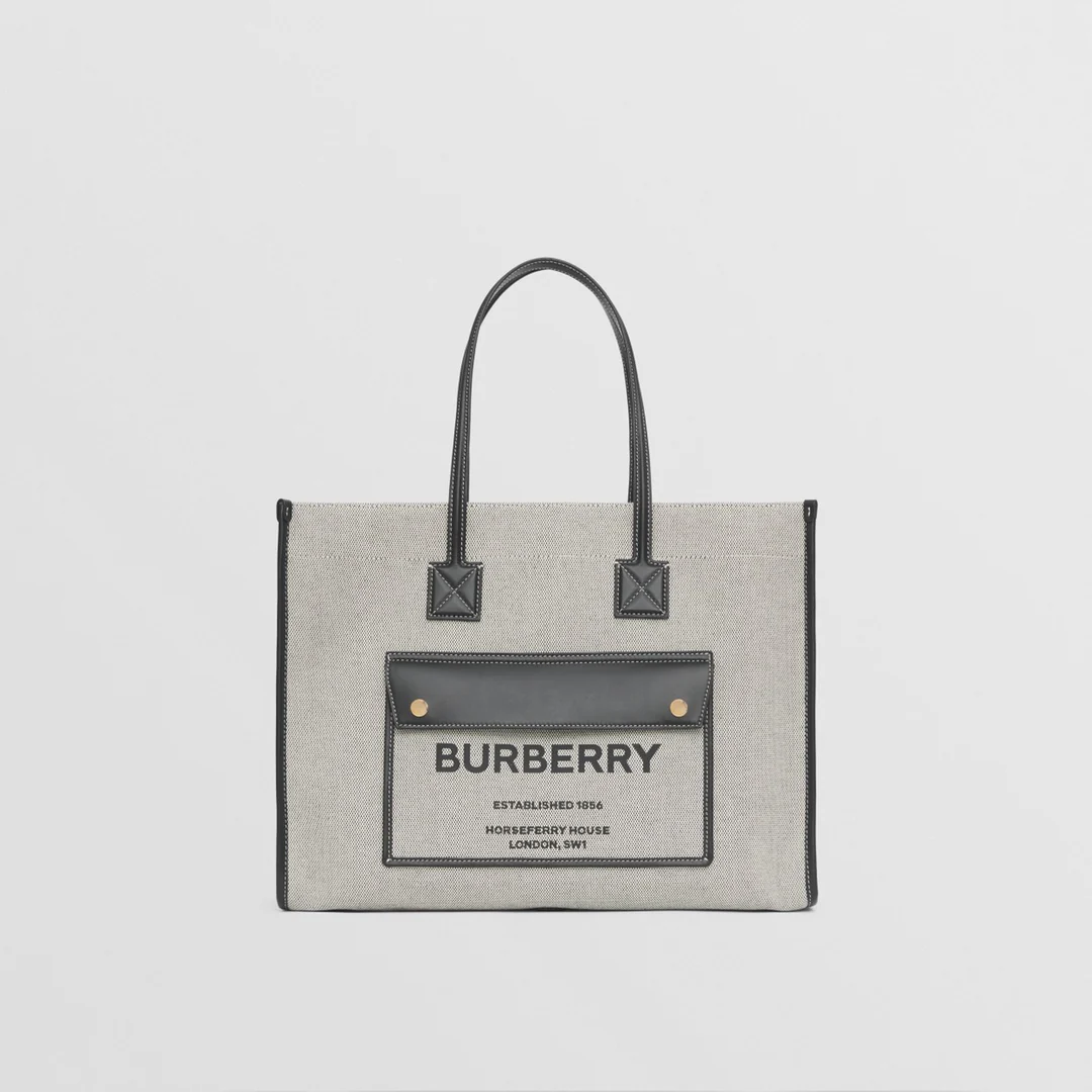 Сумка Burberry Freya - Черная - Большая