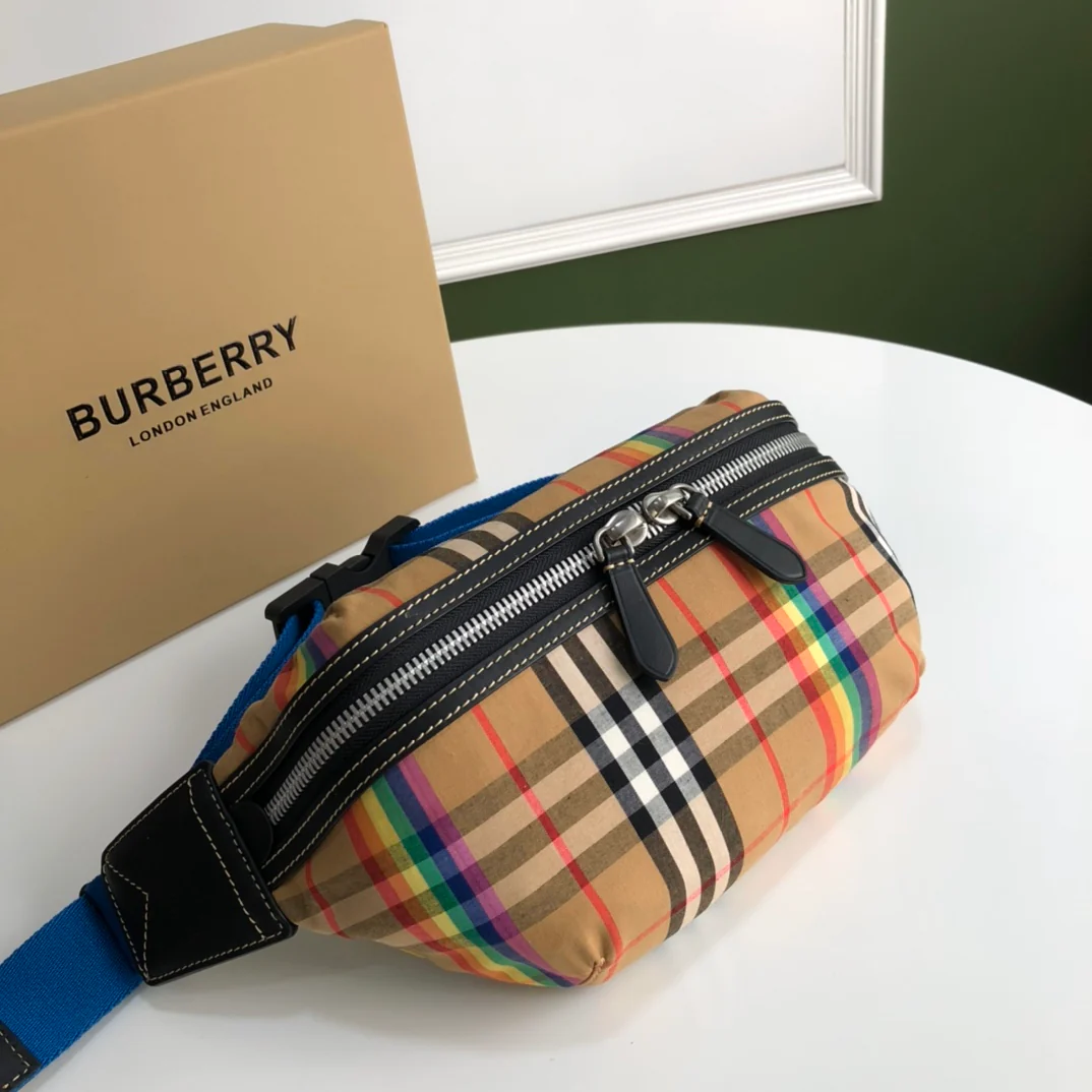 Поясная сумка Burberry Classic Check Rainbow Color Block