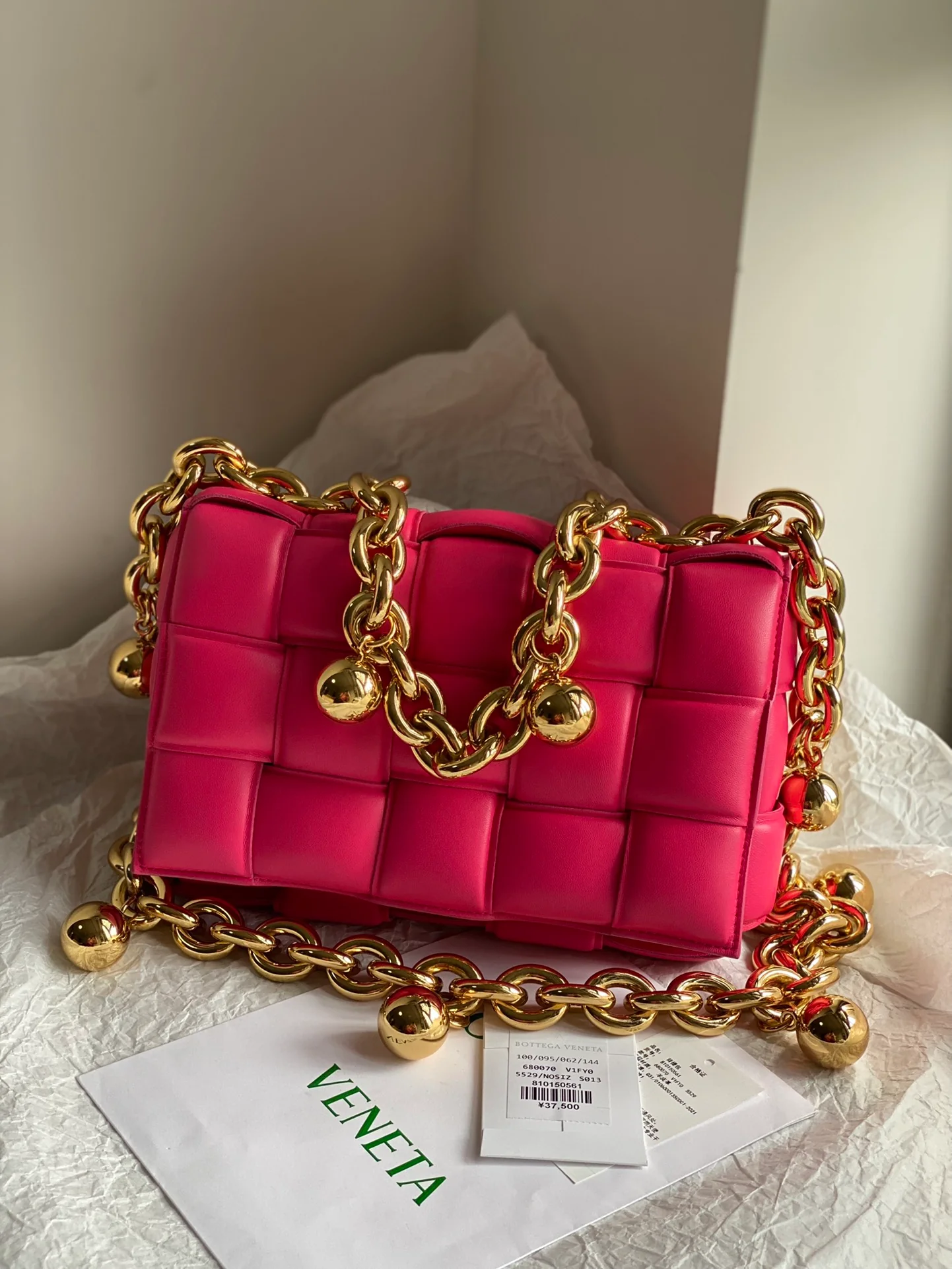 Сумка-мешок BV с кассетой - квадратная сумка с цепочкой