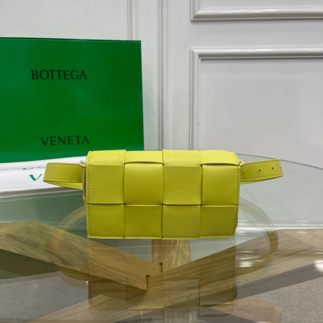 Поясная сумка BV из плетеной ткани, овечья кожа, 17-5-9-5-5 см