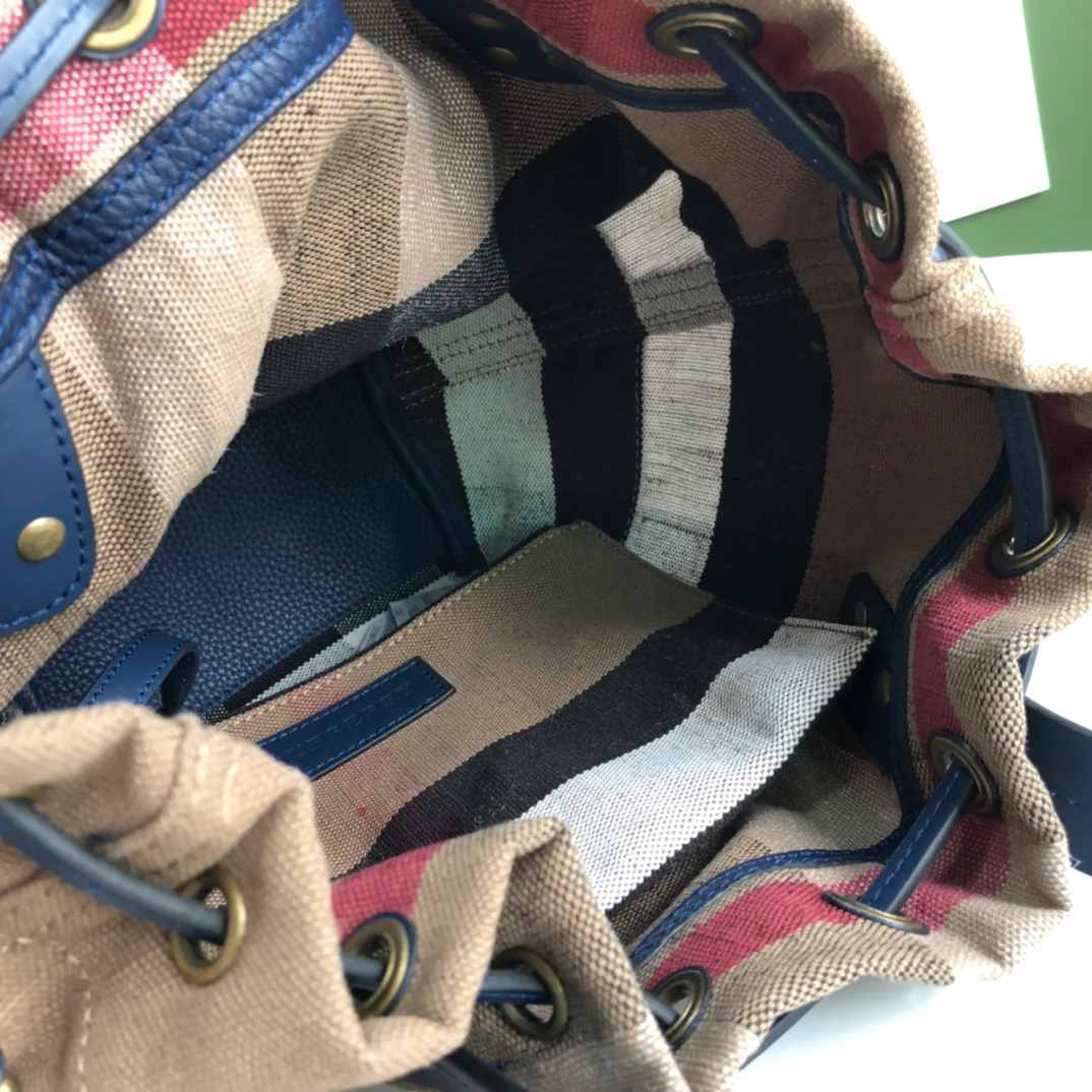 Сумка-ведро Burberry из канваса в клетку - черная