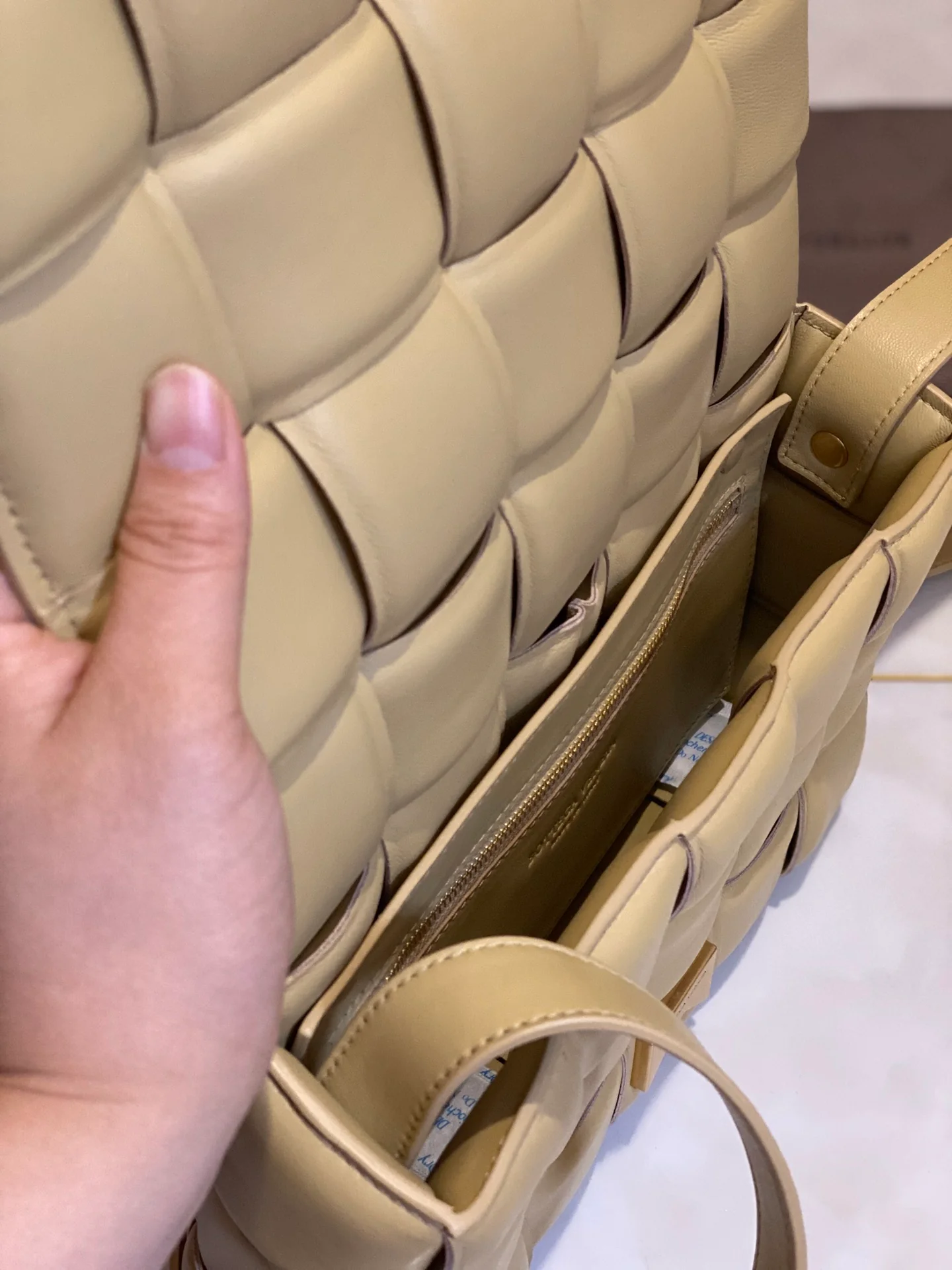 Чехол для кассет BV из плетеной кожи/держатель для карт/яичная кожа/25х15х4 см