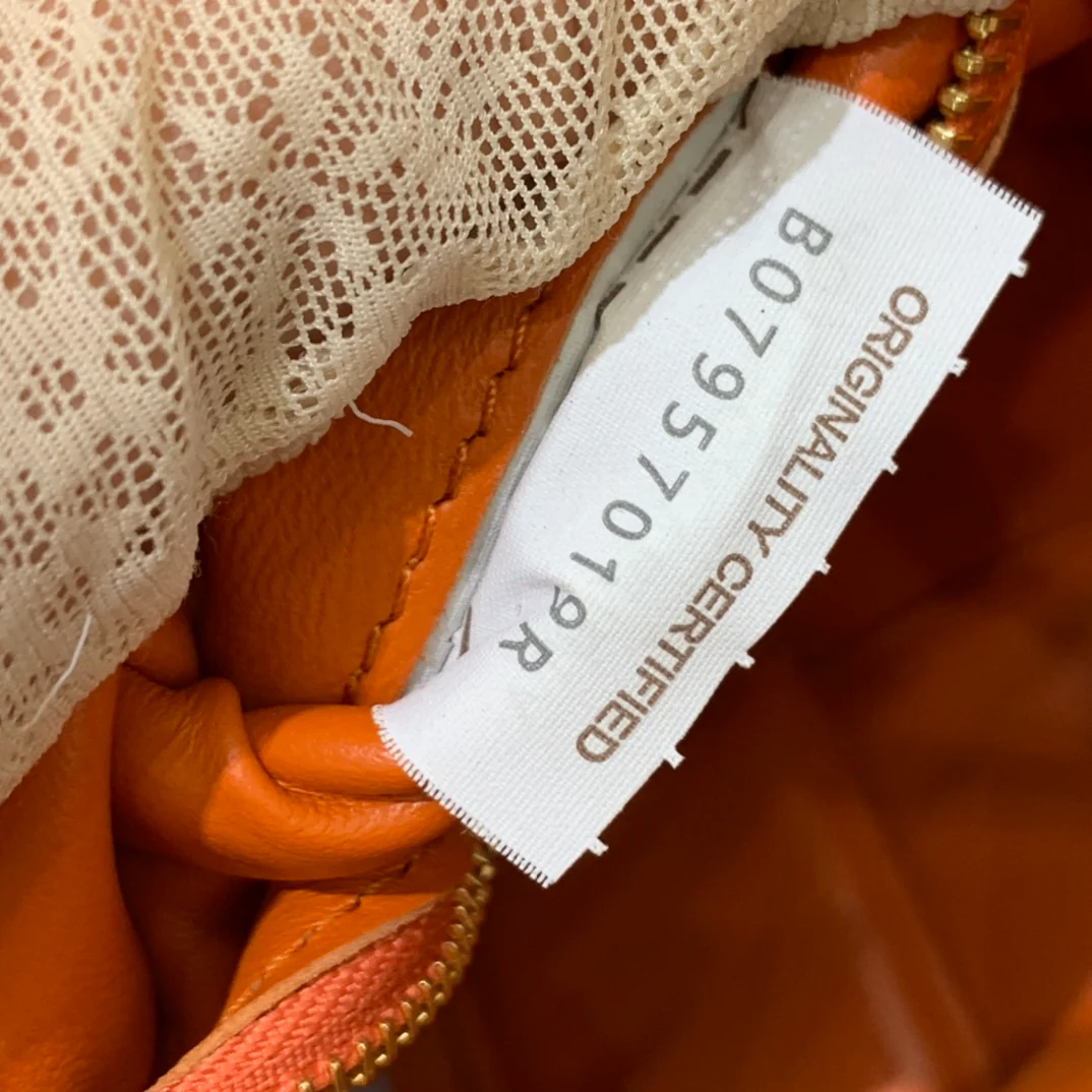 Сумка-мешок для кассет BV из плетеной кожи/подушка/телячья кожа/26x18x8 см/3