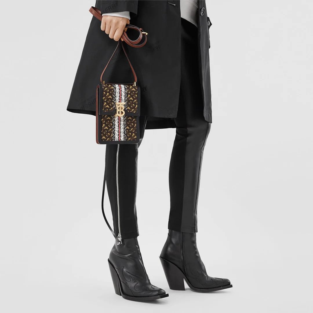 Сумка для мобильного телефона из коллекции Burberry TB - Золотая фурнитура