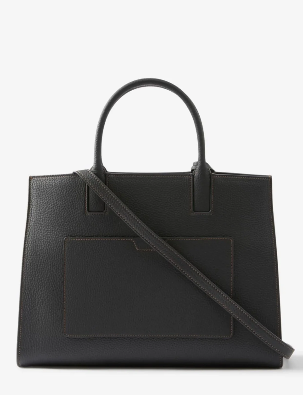 Сумка-тоут Burberry Frances из зернистой кожи - черная - 32 см