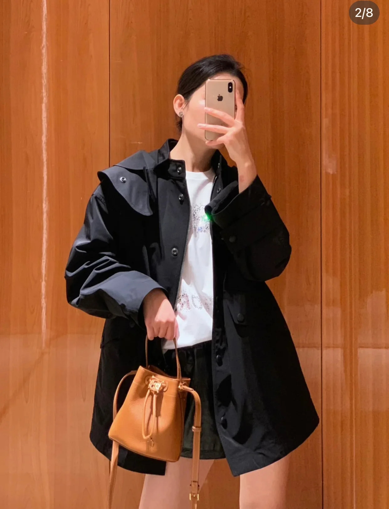 Сумка-ведро Burberry из зернистой кожи, маленькая, коричневая.