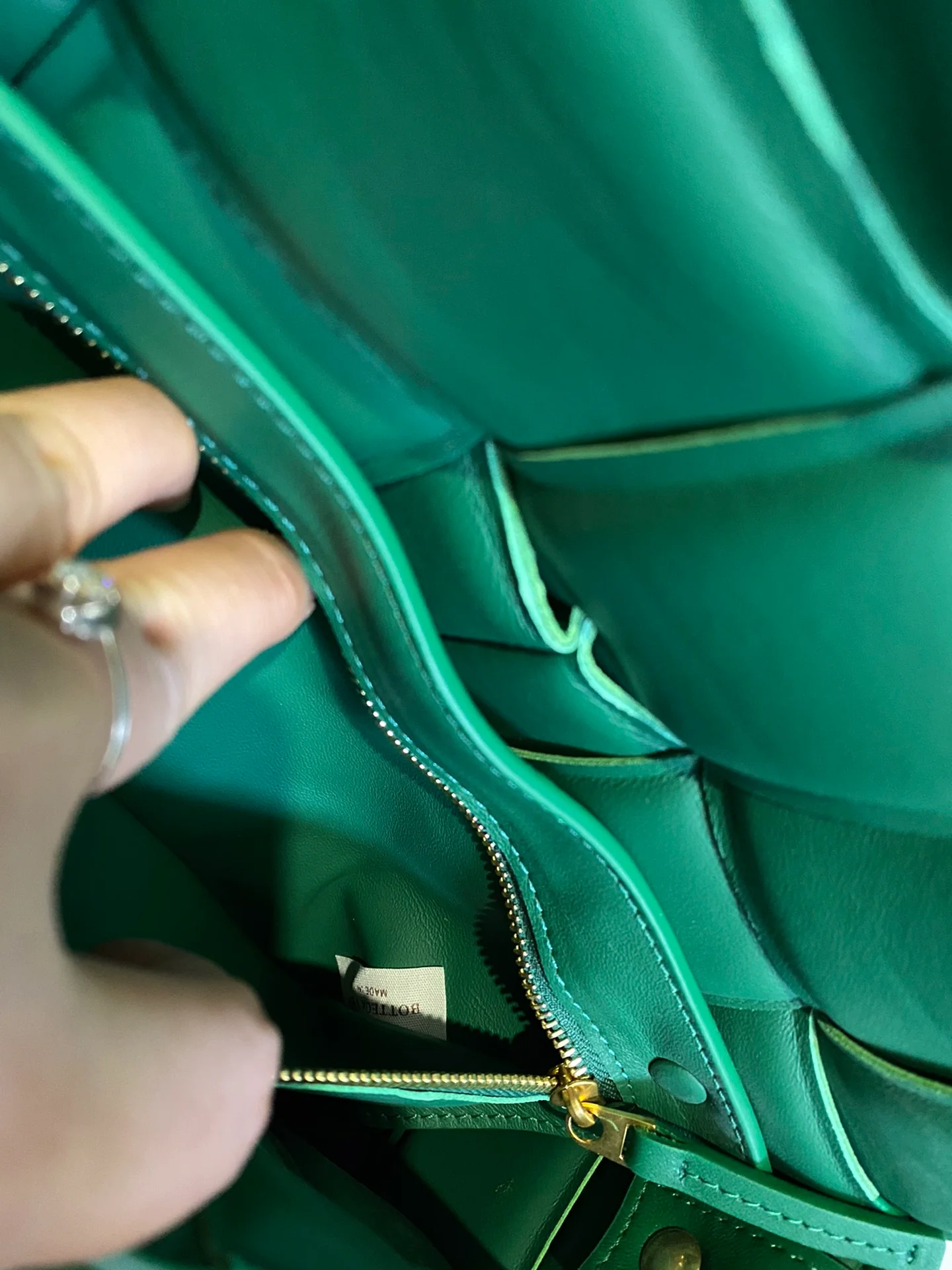 Поясная сумка BV из плетеной ткани, овечья кожа, 17 см 5х9 см 5 см